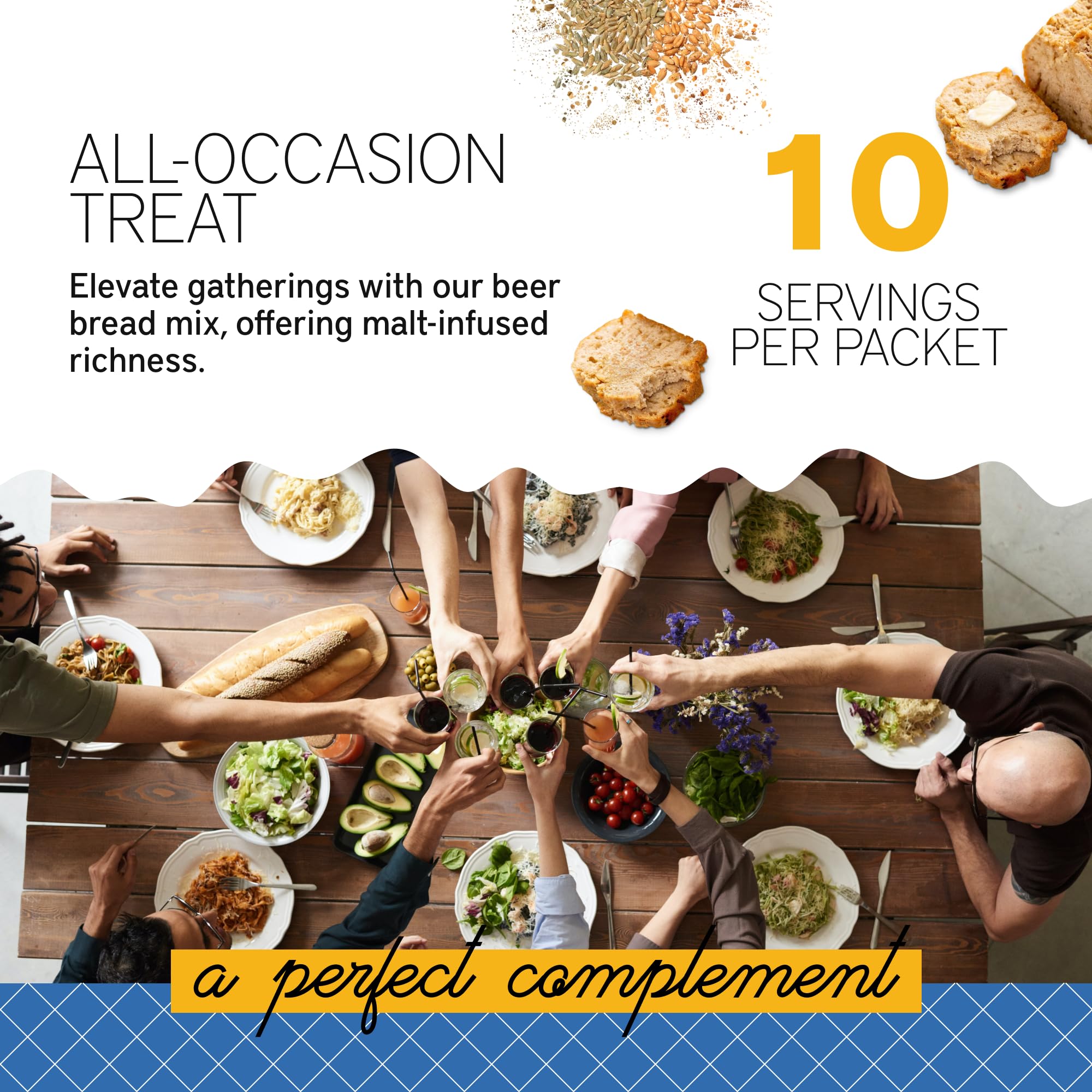 Southern Living Gourmet Beer Bread Mix - Easy-to-Bake Delight for Potlucks, Parties & Dessert | Quick Homemade Bread Recipe | Perfect for Family Gatherings & Holiday Meals (1 Mix)