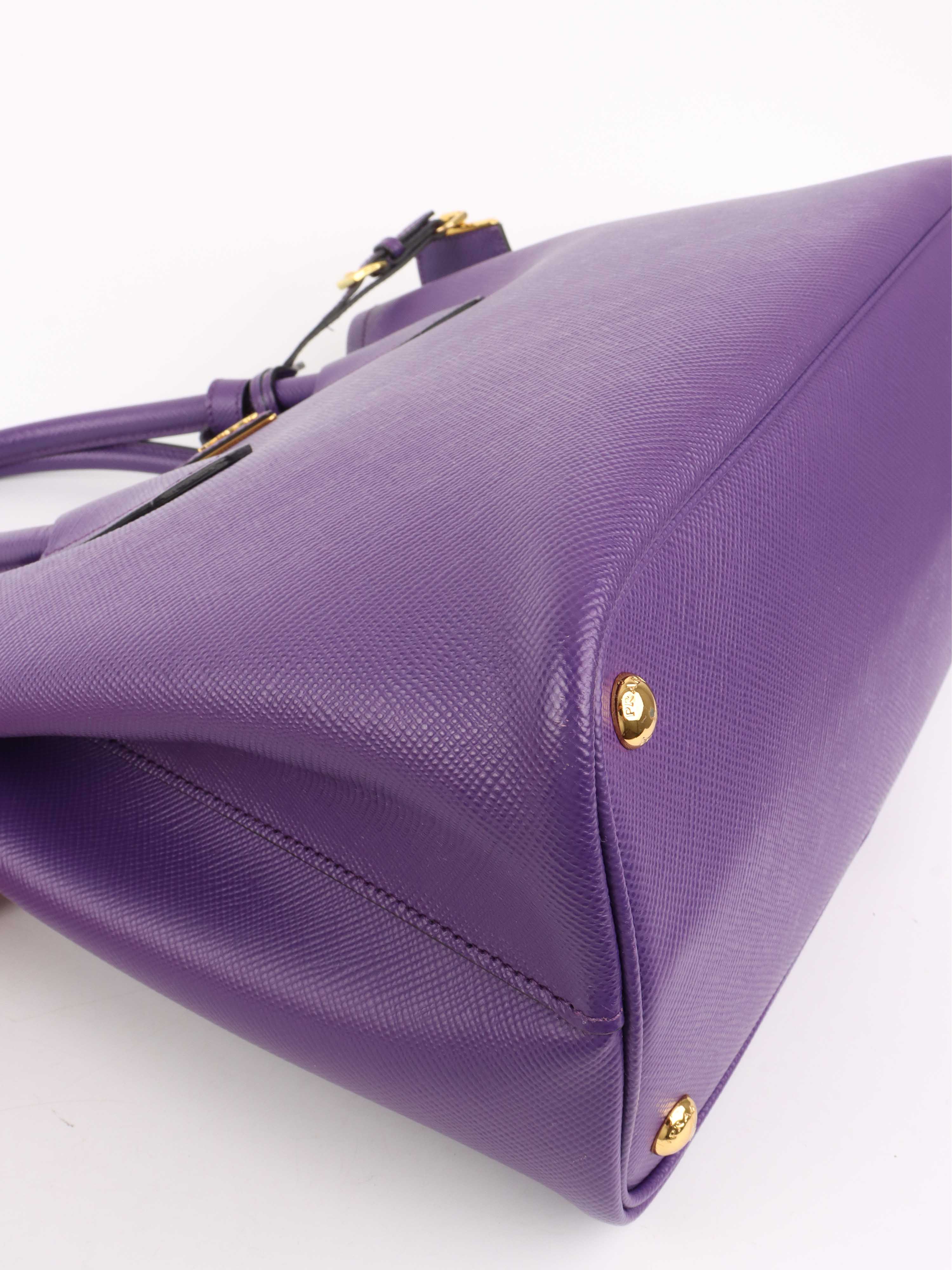 Prada Limited Edition Purple Saffiano Leather Tote Bag for Women | Luxury Designer Handbag for Work, Travel & Everyday Use