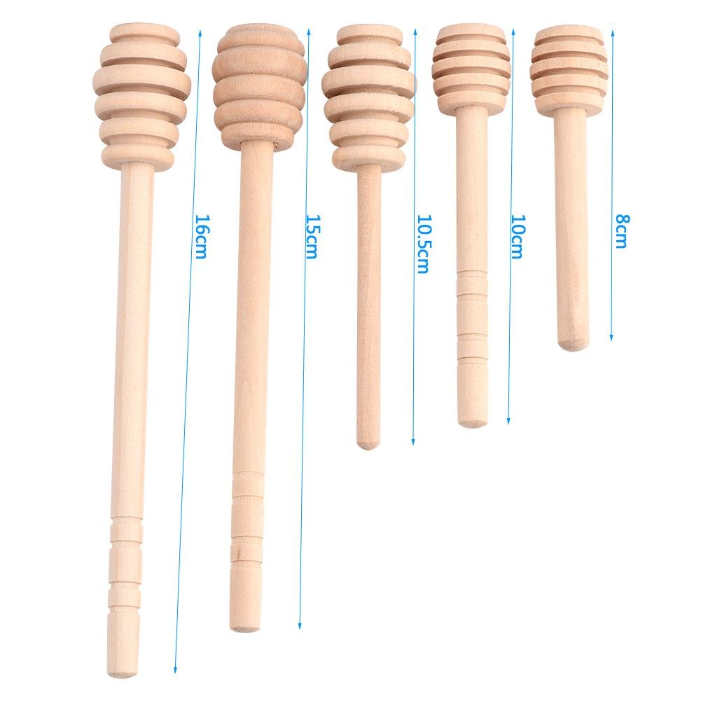 Wooden Honey Dipper Set - 50Pcs Mini Jam Stirring Sticks for Home & Kitchen Use