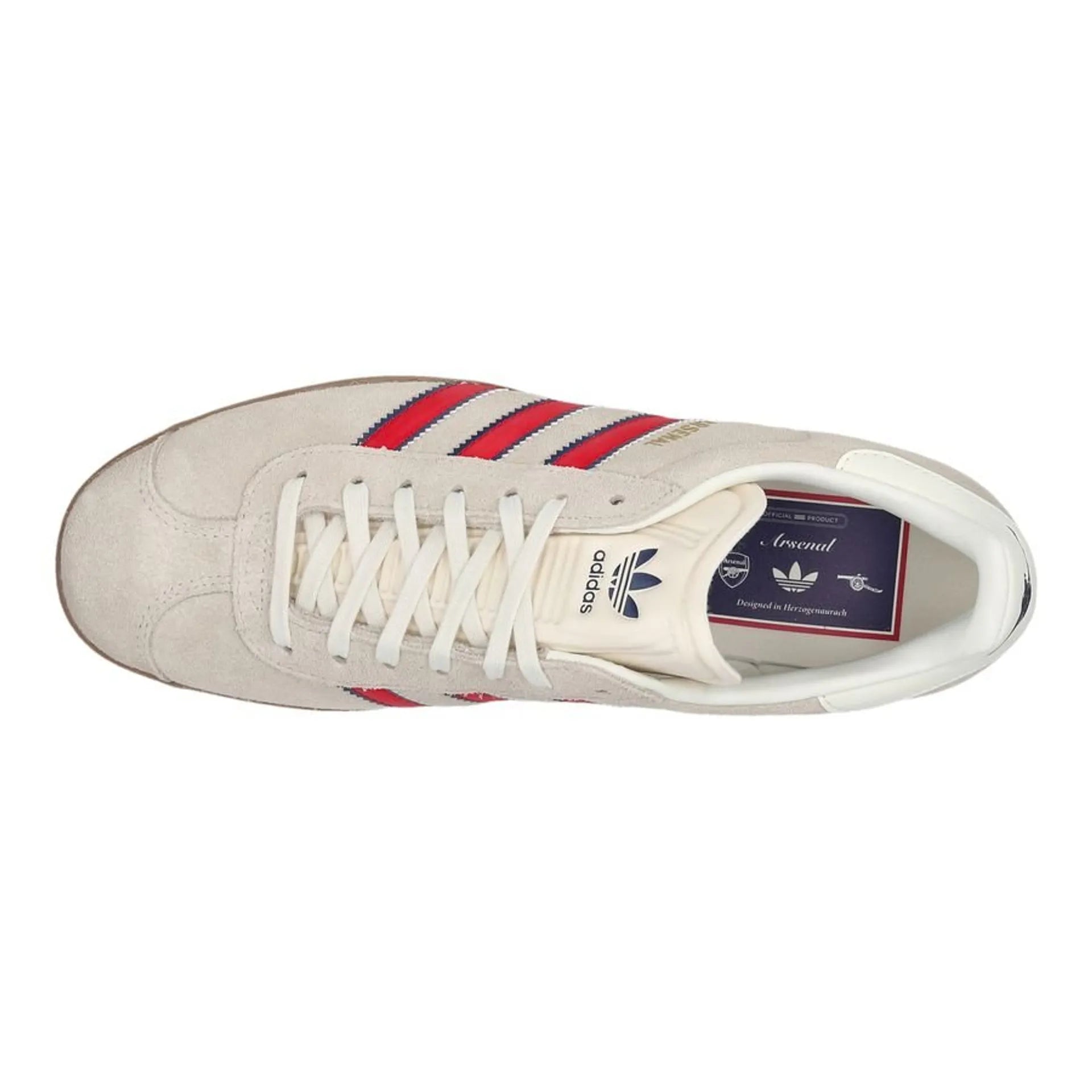 adidas Arsenal Gazelle Terrace Soccer Cleats - Offwhite/Better Scarlet/Night Sky - Men's Football Shoes for Training & Matches - Perfect for Turf & Artificial Grass Fields