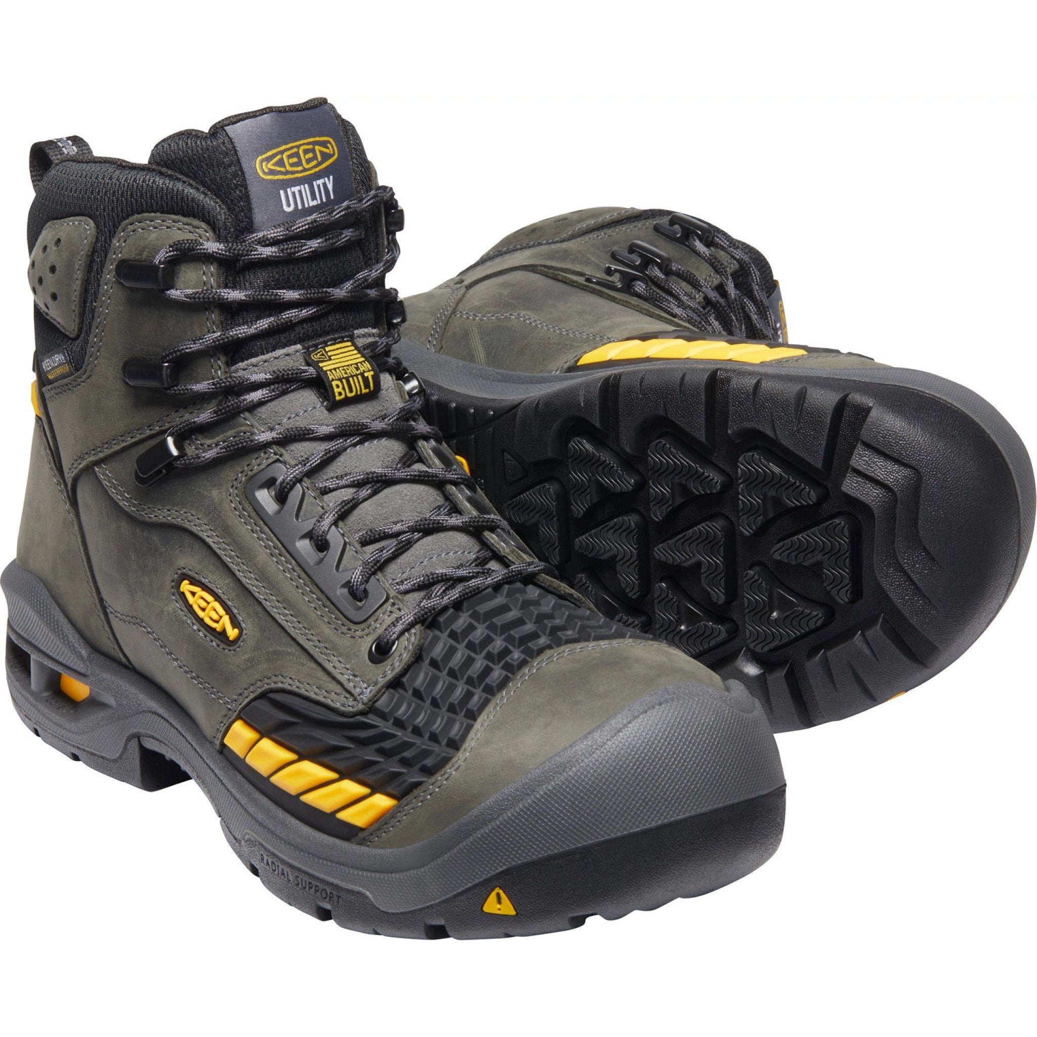 KEEN TROY 6 Waterproof Hiking Boots for Men with Carbon Fiber Toe - Lightweight & Durable Outdoor Shoes for Trail Running, Camping & Backpacking