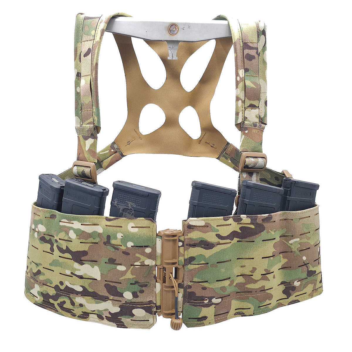 Esstac Bushboar A1 Split Front Chest Rig - Tactical Molle Vest for Military & Outdoor Enthusiasts - Perfect for Airsoft, Hunting & Range Training