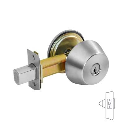 Corbin Russwin DL2211 Cylindrical Deadlock - L4 Keyway with 2 Change Keys | Commercial & Residential Security Lock for Doors | Keyed Random, Non-Handed Installation