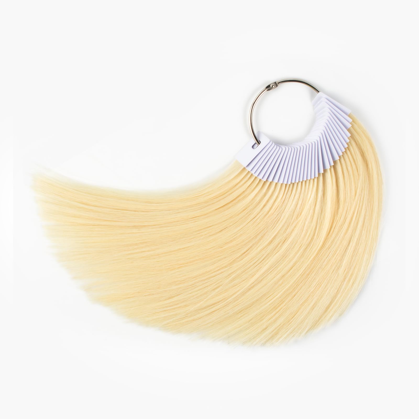 100% Human Hair Color Sample Rings - 9 Inch Light Blonde Hair Extensions for Color Testing | Perfect for Salon Stylists, DIY Hair Coloring & At-Home Hair Experiments