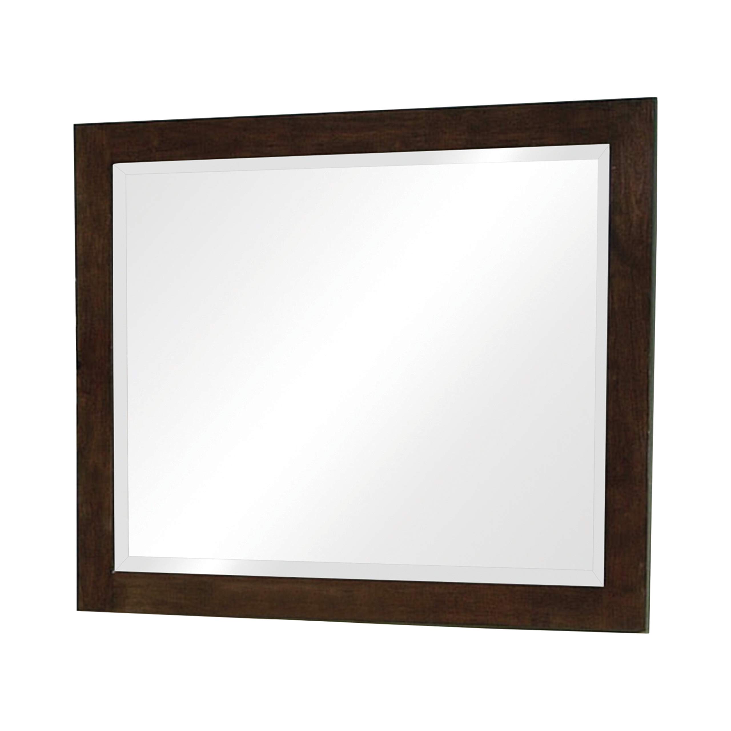Coaster Home Furnishings Jessica Rectangle Wall Mirror - 24x36 Inches, Cappuccino Finish - Elegant Decorative Mirror for Living Room, Bedroom & Entryway