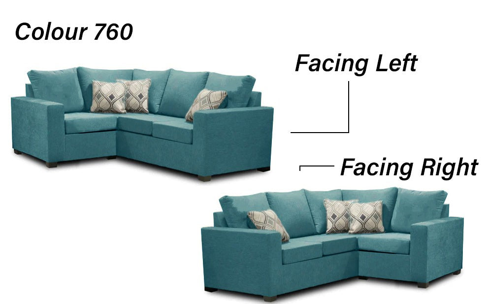 Premium Canadian Made 2x1 Sectional Sofa - LHF/RHF Configurable with 17 Color Options | Modern Living Room Furniture for Small Spaces & Apartments