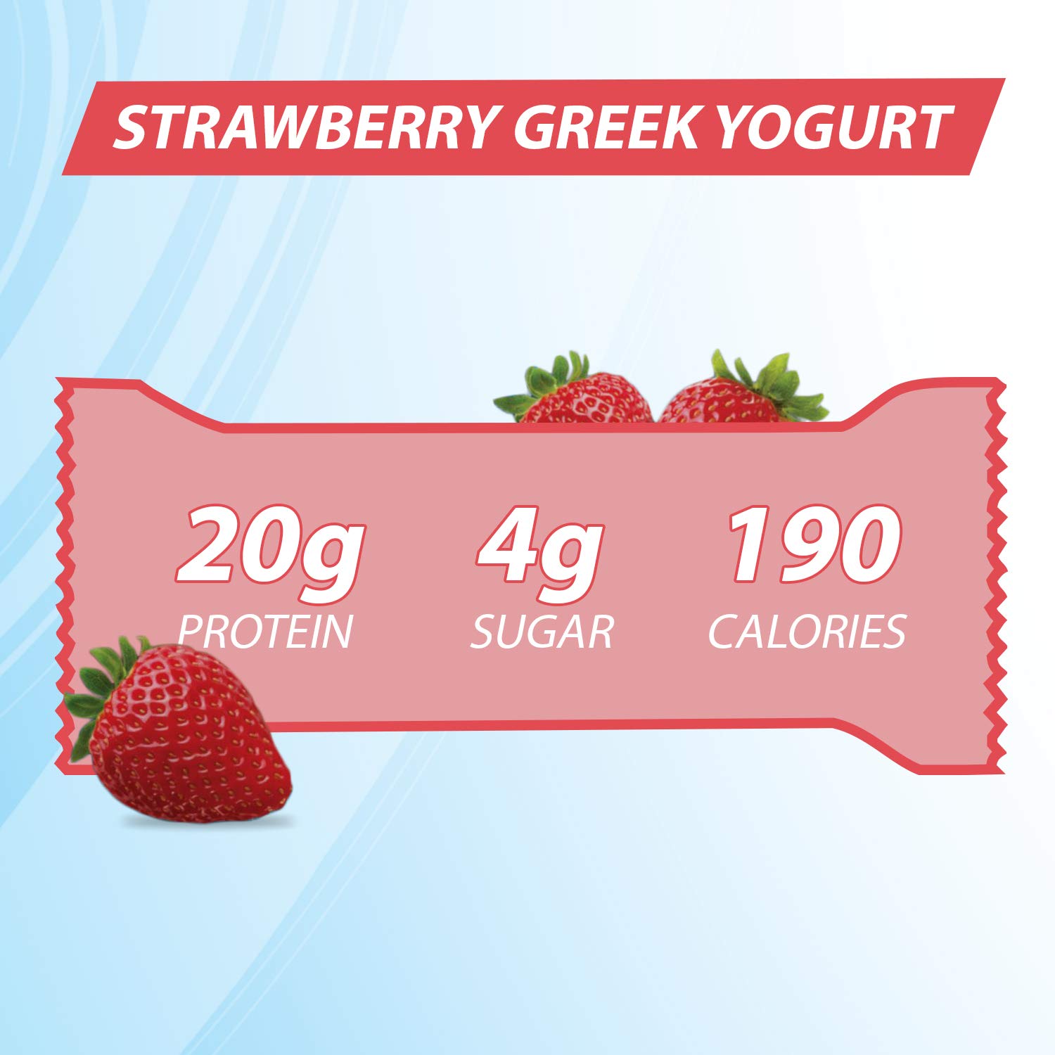 Pure Protein Bars - High Protein, Low Sugar, Gluten Free Snacks for Energy | Strawberry Greek Yogurt Flavor | 1.76oz Bars (6 Count, Pack of 3) - Perfect for Gym, Hiking & Healthy On-the-Go Snacking