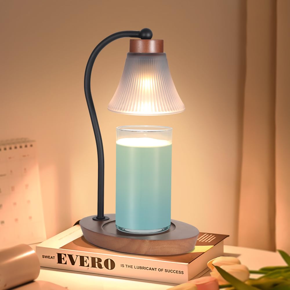 **Electric Dimmable Candle Warmer Lamp - Vintage Wax Melter for Small & Large Jar Candles, Scented Candle Holder - Perfect Birthday Gift for Women & Mom (Home Decor, Relaxation, Aromatherapy)**