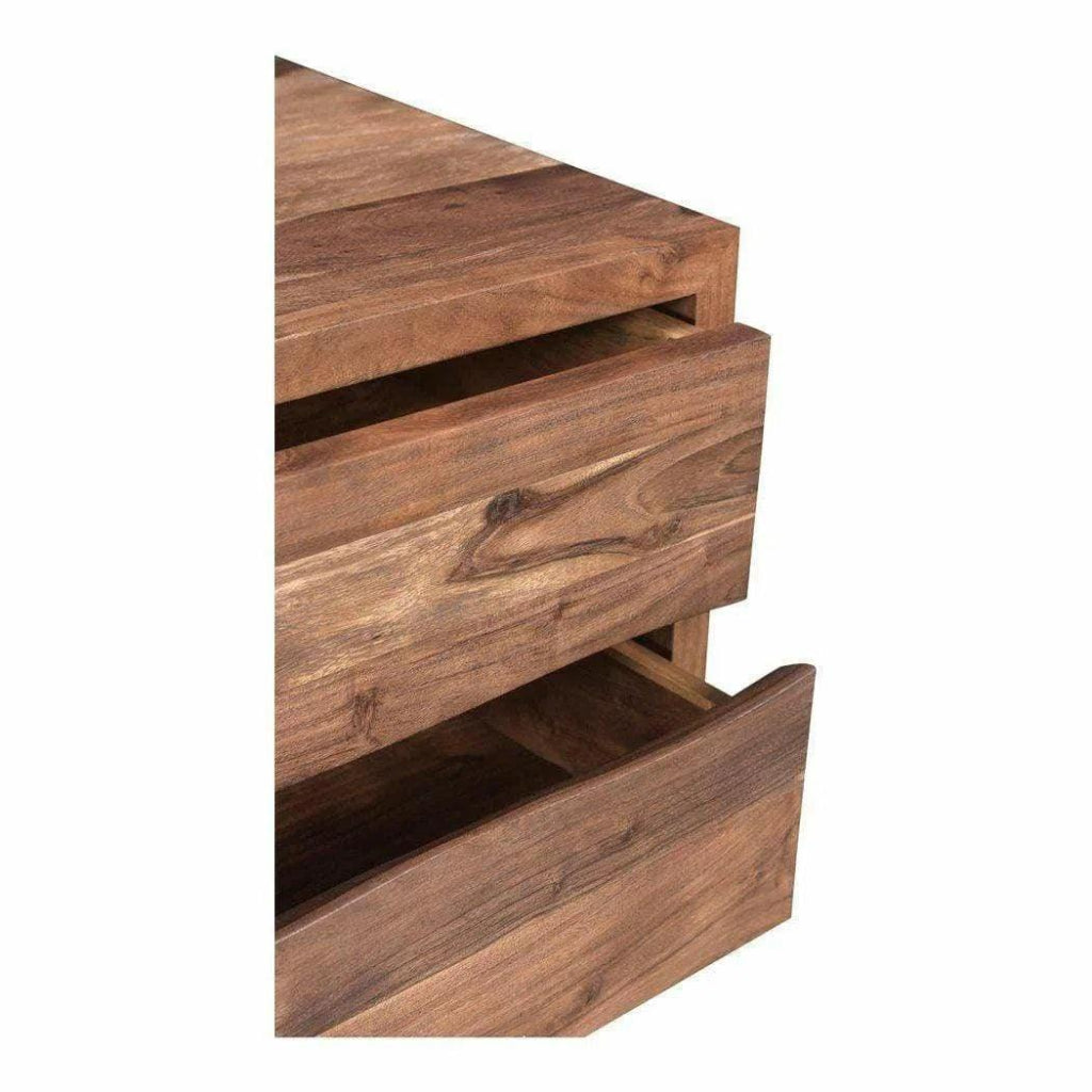 26 Inch Nightstand Smoked Brown Industrial Style Bedside Table - Perfect for Bedroom, Living Room, or Office Storage