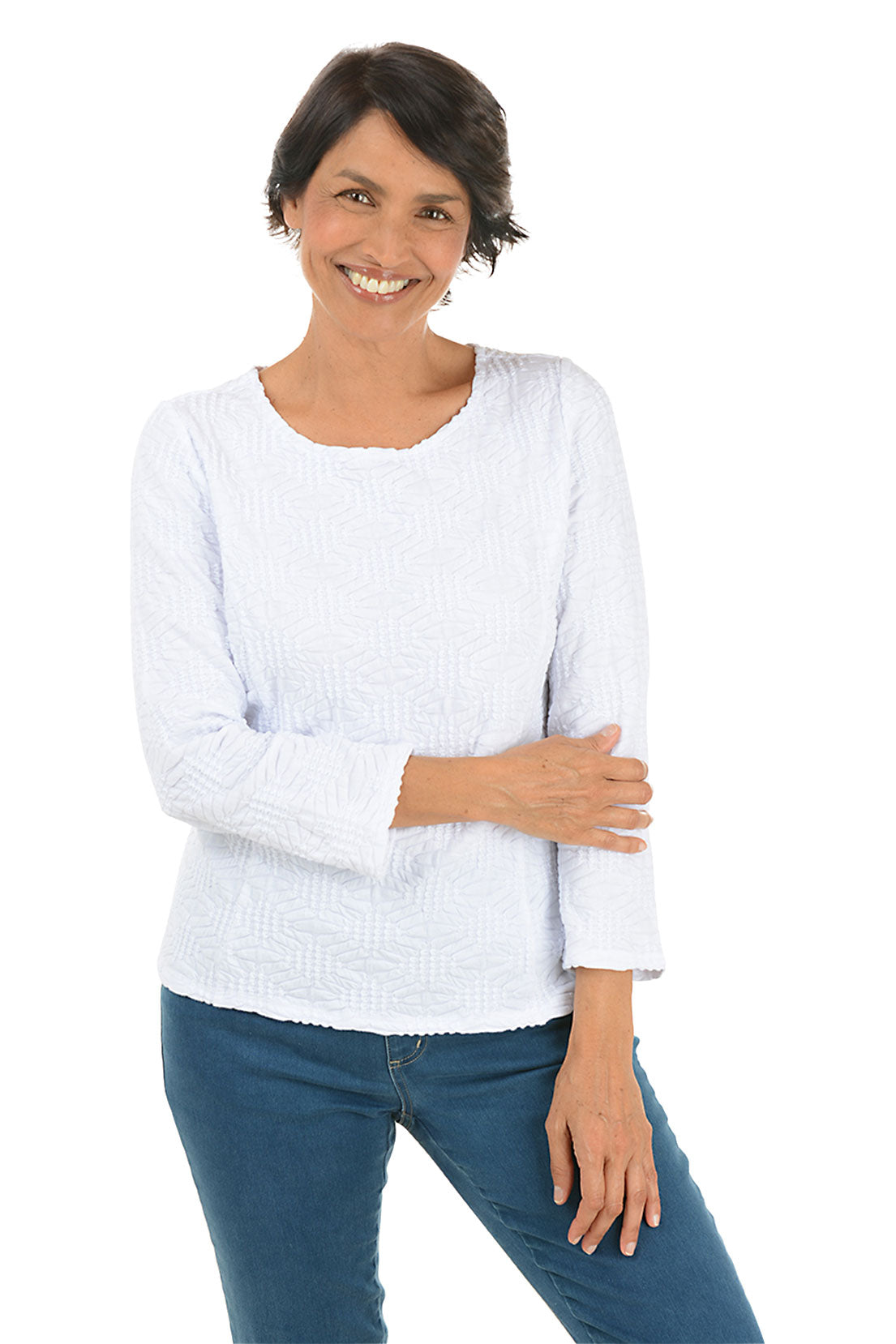 Elegant Diamond Textured Boatneck Top for Women - Trendy Casual & Party Wear - Perfect for Date Nights, Office Outfits & Evening Events