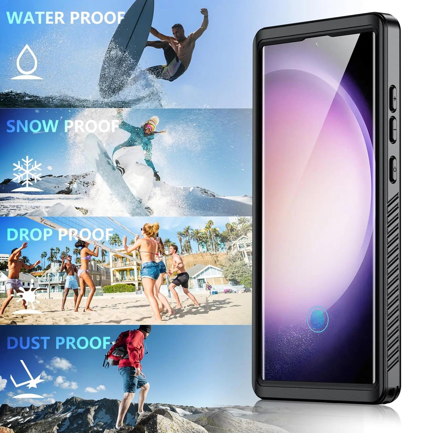 Samsung Galaxy S24 Plus Waterproof Case IP68 Rated - Shockproof & Dustproof Protective Cover for Outdoor, Travel, and Daily Use