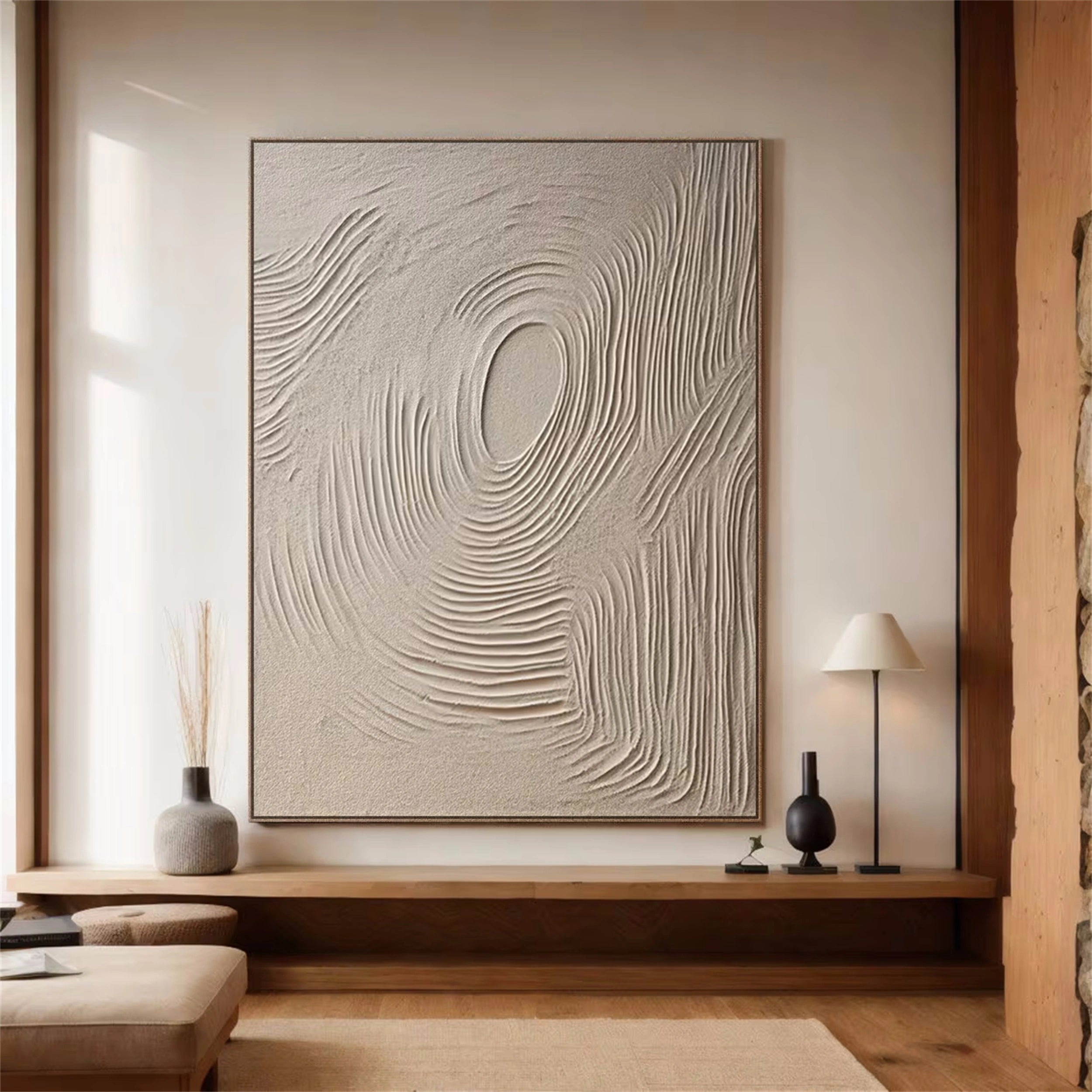 Beige & Brown Abstract Wall Art Print #BB072 - Modern Home Decor for Living Room, Bedroom & Office