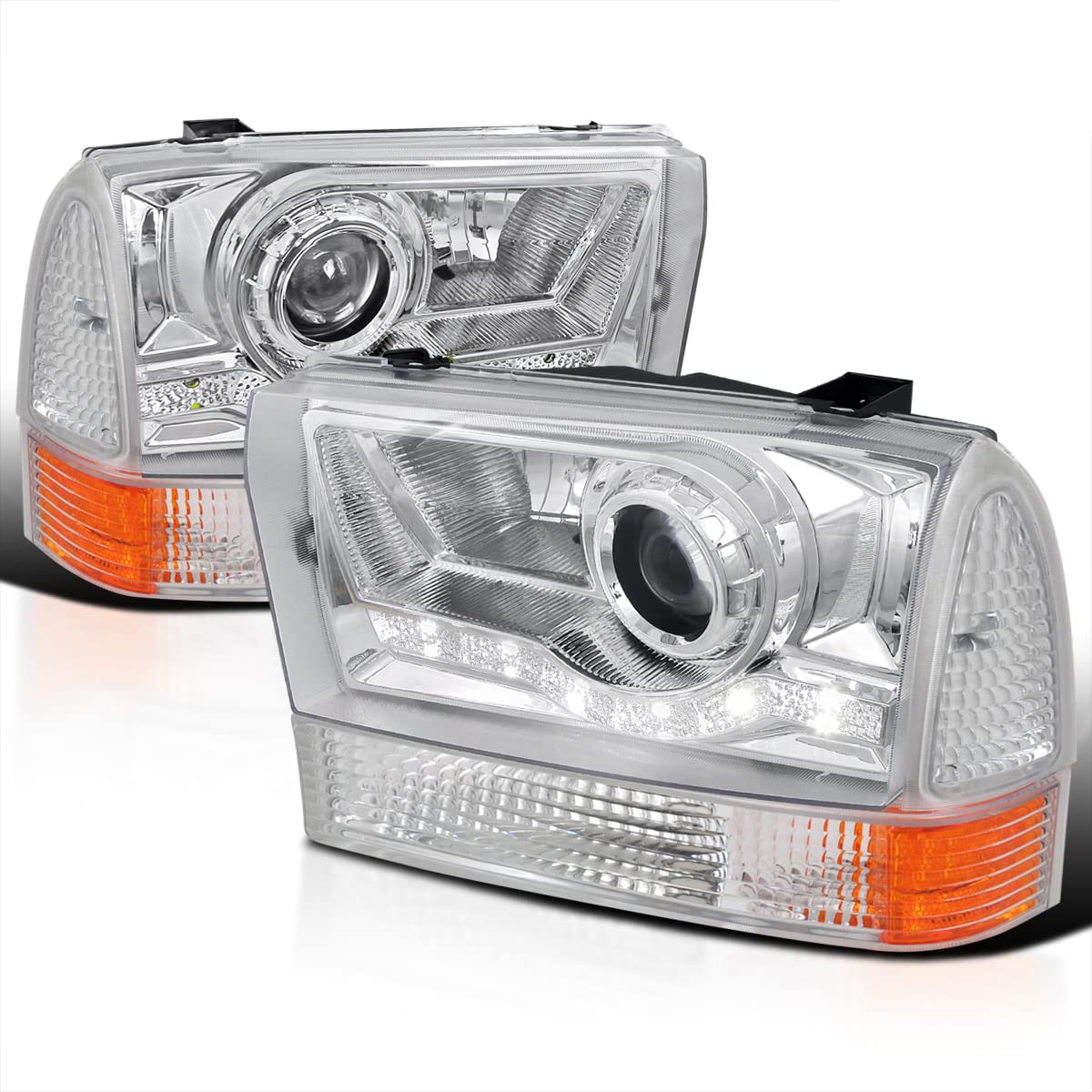Spec-D LED Projector Headlights for 1999-2004 Ford F250 F350 - Upgrade Your Truck Lighting