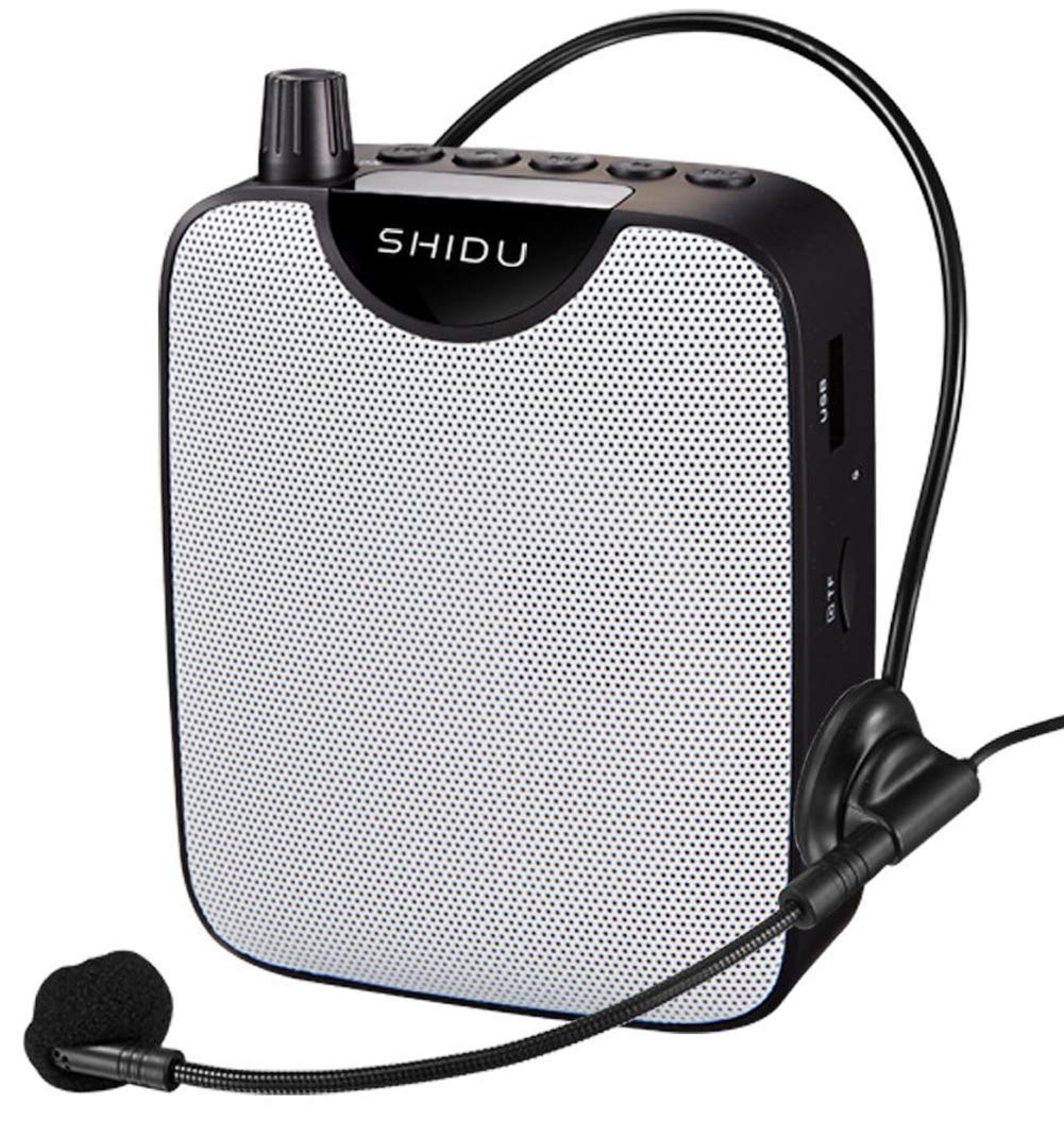 SHIDU 18W Voice Amplifier with Wired Microphone & Headset - Portable PA System for Teachers, Tour Guides, Yoga Instructors | Rechargeable, Supports Recording, Ideal for Classroom, Outdoor Events & Public Speaking