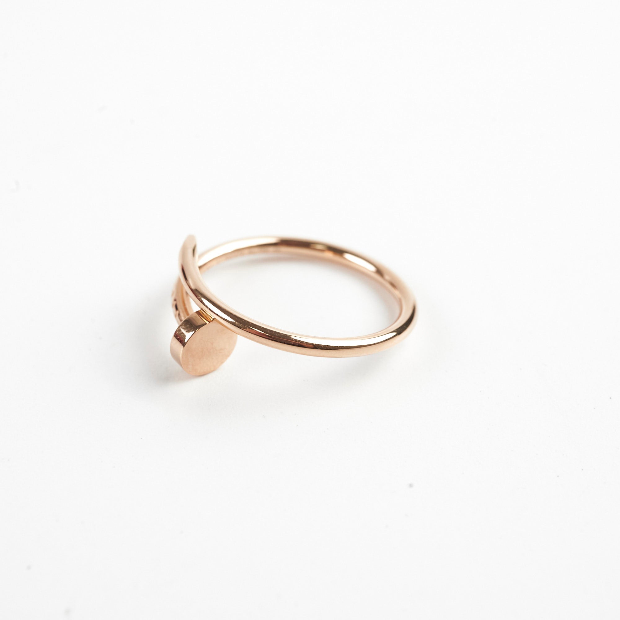 Cartier Small Model Juc Ring Size 57 - 18K Rose Gold Diamond Love Bracelet Jewelry for Women, Luxury Gift for Anniversary & Valentine's Day | Perfect for Romantic Occasions & Special Events