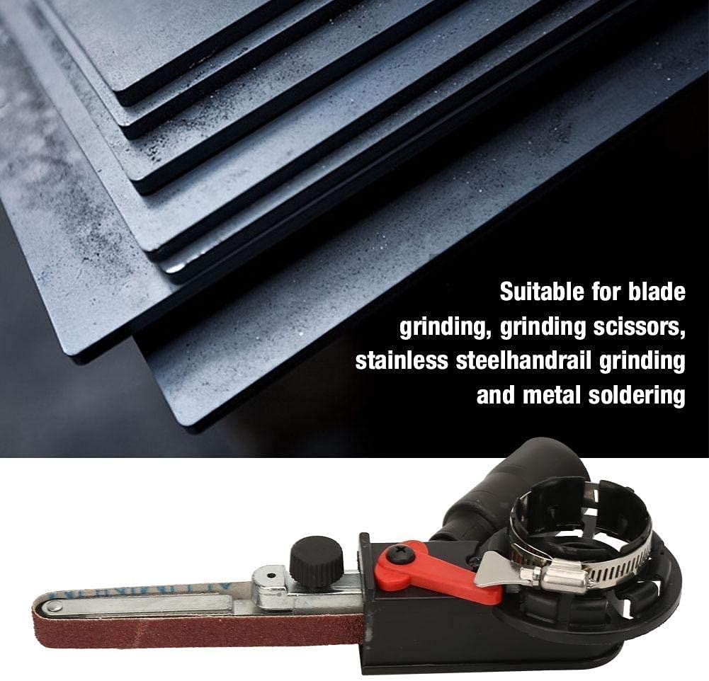 Industrial Abrasives Angle Grinder Belt Sander - M10 Mini Belt Sander Sanding Head Adapter for Electric Angle Grinder | Perfect for Metal Polishing, Wood Sanding & DIY Projects