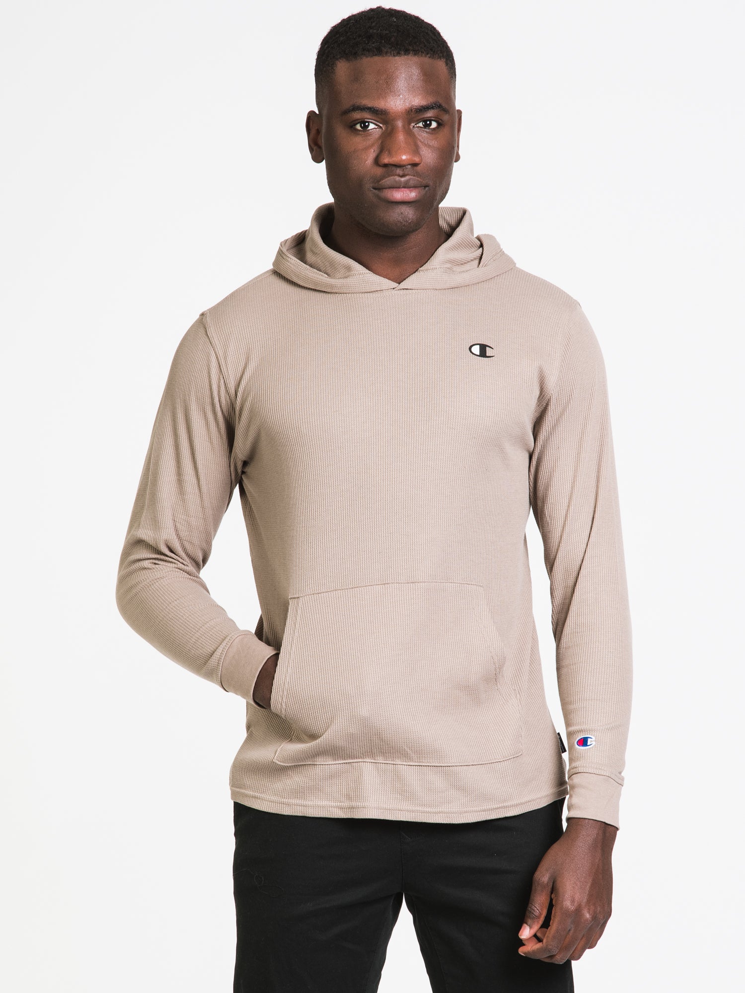 Champion Waffle Small C Logo Hoodie - Men's & Women's Pullover Sweatshirt for Casual Wear, Gym & Street Style | Clearance Sale
