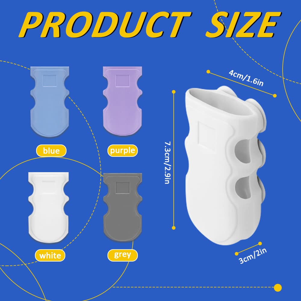 2 Pack No Drill Suction Cup Shower Head Holder - Adjustable Silicone Shower Bracket for Handheld Sprayer, Relocatable Wall Mount for Bathroom, Dog Bath & Pet Washing Station (White) - Perfect for Small Bathrooms, RV Showers & Pet Grooming Areas