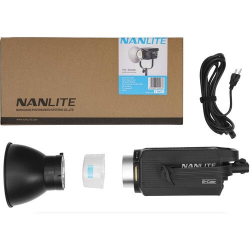 Nanlite FS 300B Bi-Color LED Monolight - Professional Studio Lighting for Photography & Videography - Perfect for Portraits, Product Shoots, and YouTube Videos