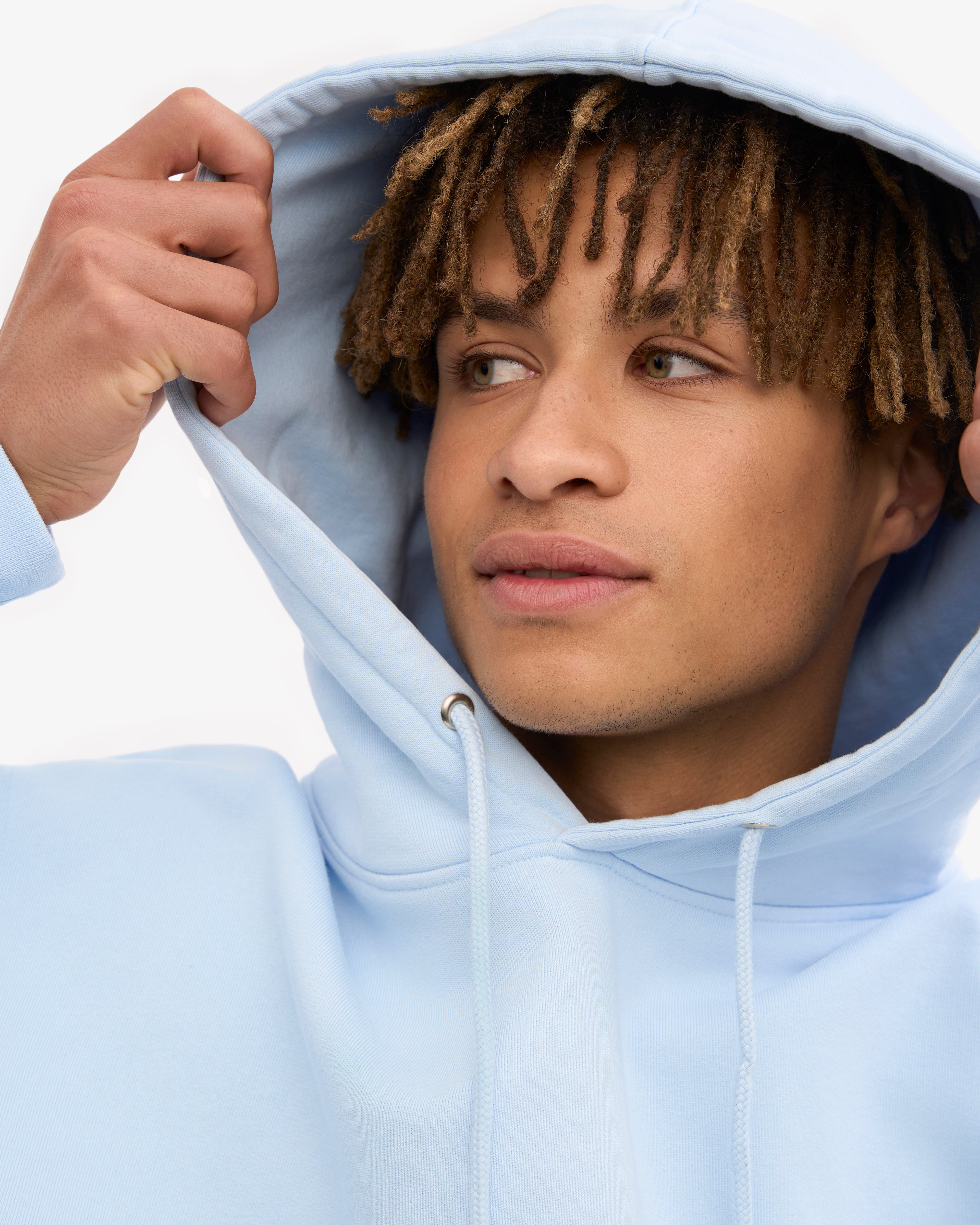 Classic Organic Hooded Sweatshirt - Polar Blue - Soft & Comfortable Pullover for Men & Women - Perfect for Casual Wear, Outdoor Activities & Layering in Cold Weather