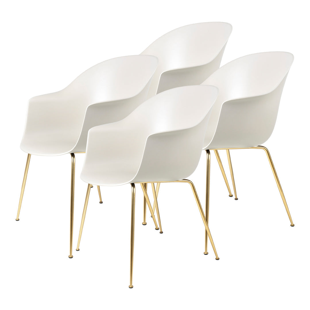 Modern Bat Dining Chair with Conic Base - Unupholstered Wooden Seat for Kitchen, Dining Room & Restaurant - Stylish & Comfortable Seating Solution