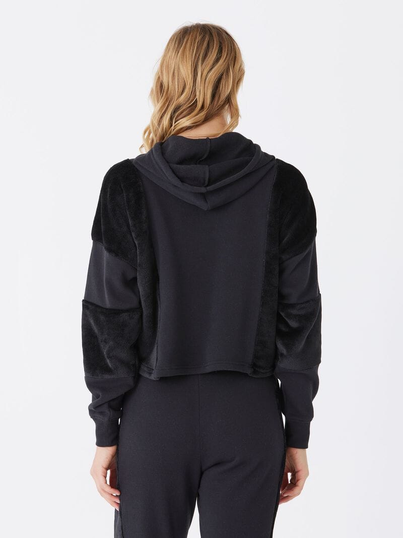 Black Fleece Sherpa Pullover for Women & Men - Cozy Winter Warm Zip Up Hoodie - Perfect for Outdoor Hiking, Camping & Casual Wear