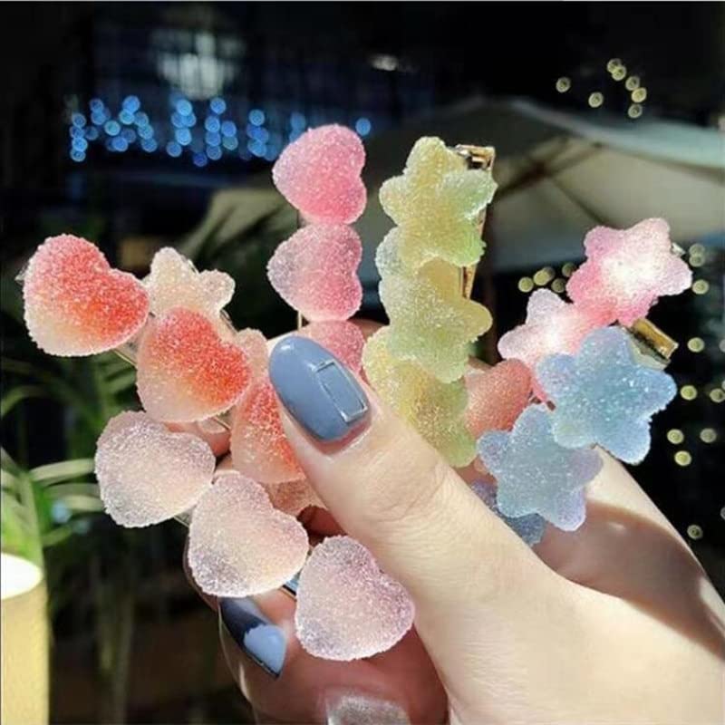 EPARTY 2-Pack Soft Candy Hair Clips - Cute Heart-Shaped Hairpins for Women & Girls, Fashion Hair Accessories for Parties, Weddings & Everyday Styling