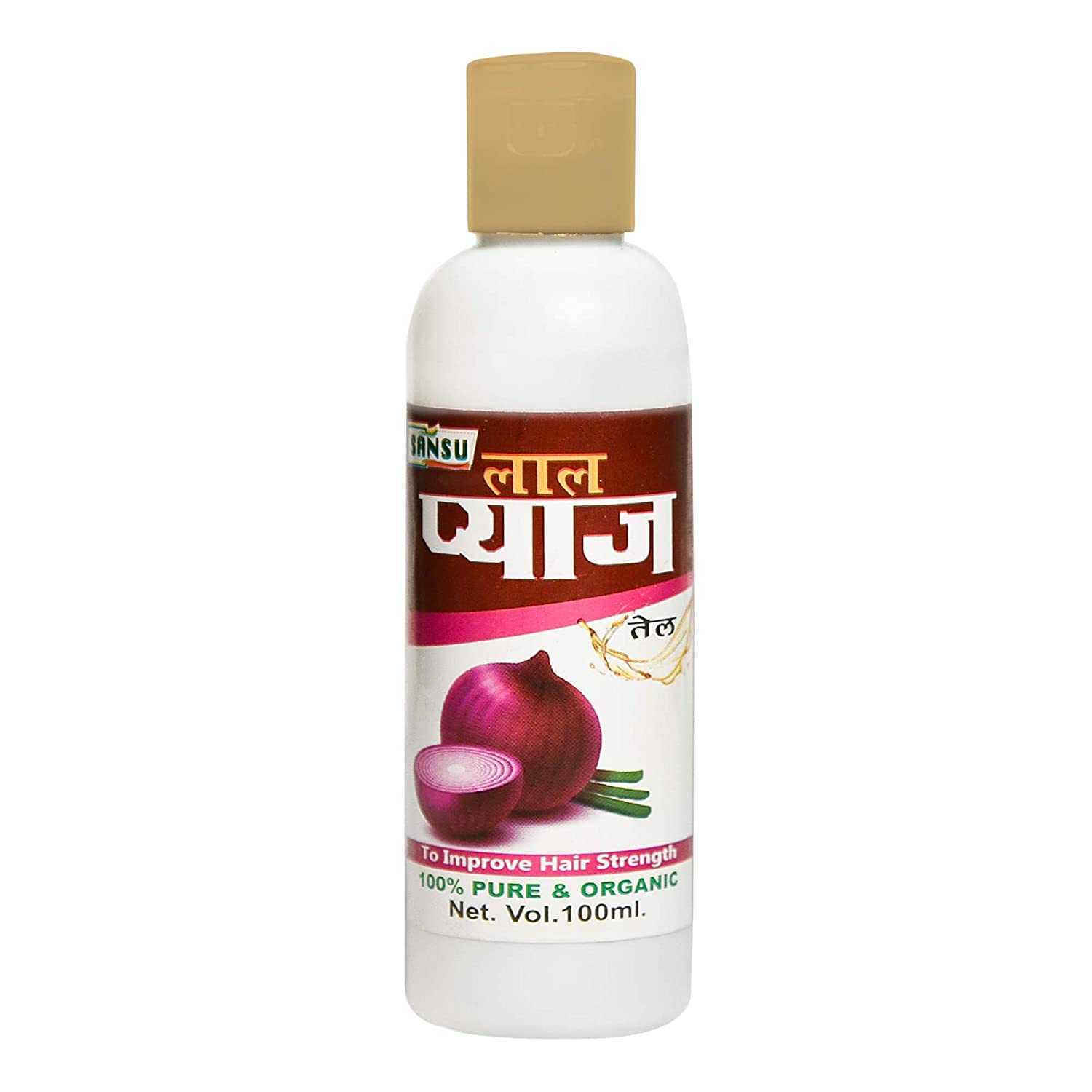 SANSU Red Onion Oil for Hair Growth & Hair Loss Treatment - 100ml | Natural Hair Care Solution for Thicker, Stronger Hair | Perfect for Daily Scalp Massage & Hair Regrowth Therapy