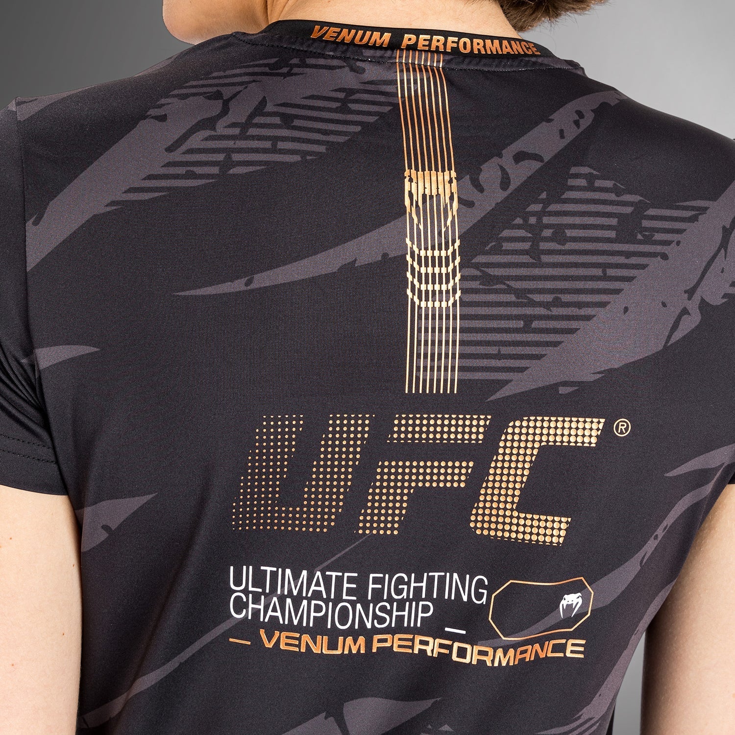 Venum UFC Adrenaline Fight Week Women's Dry Tech T-Shirt - Urban Camo - Moisture Wicking MMA Training & Gym Workout Shirt