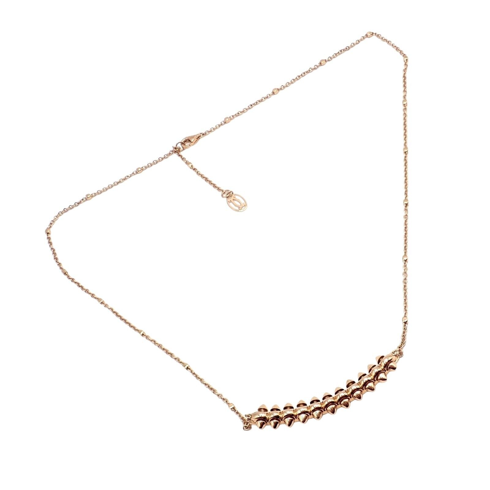 Authentic Clash De Cartier 18k Rose Gold Large Necklace for Women - Luxury Statement Jewelry for Parties, Weddings & Special Occasions