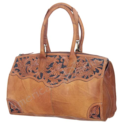 Premium Handcrafted Genuine Leather Tote Bag - Extra Large Cowhide Travel Bag for Women (ADBGI108C) | Stylish Carryall for Work, Weekend Getaways & Business Trips