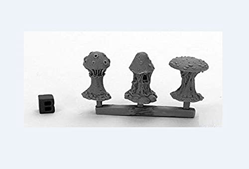 Reaper Miniatures REM44045 Bones Shrieking Fungi Miniatures - Set of 3 Black Fantasy RPG Game Figures for D&D, Pathfinder & Tabletop Gaming