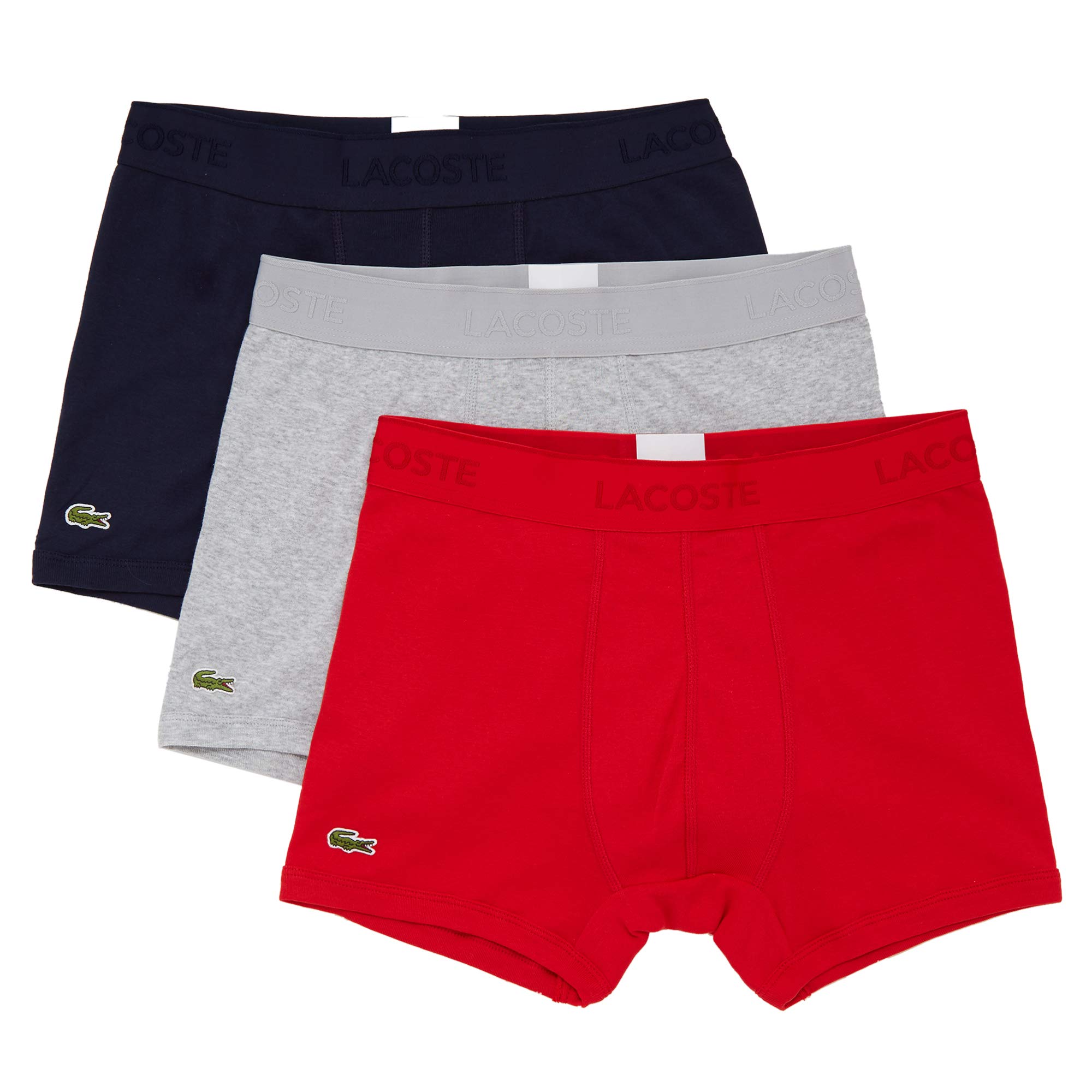 Lacoste Men's Classic 3-Pack 100% Cotton Underwear Briefs - Soft Comfort for Everyday Wear, Gym & Travel