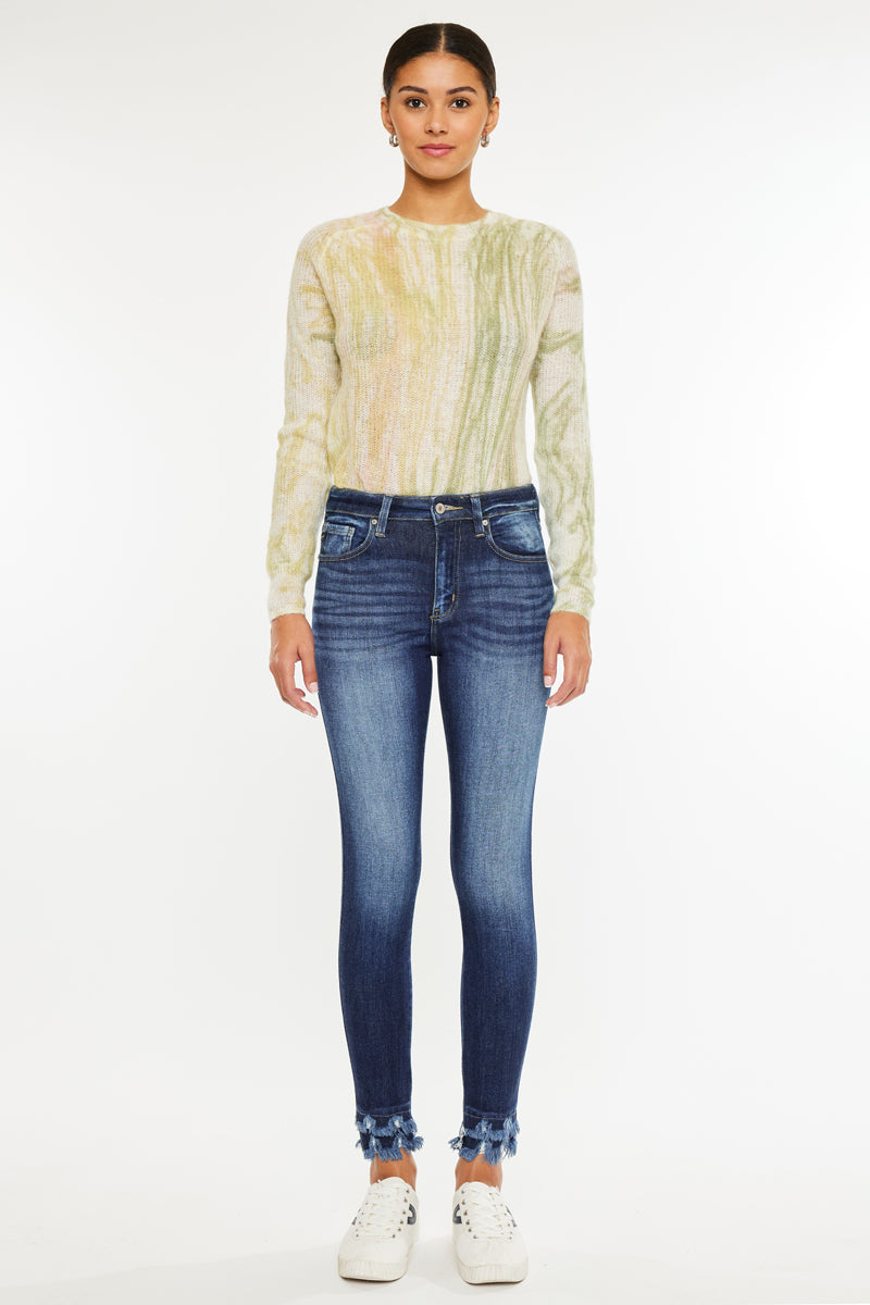 Antonella Women's High Rise Ankle Skinny Jeans - Stretch Denim Pants for Casual Wear & Everyday Outfits