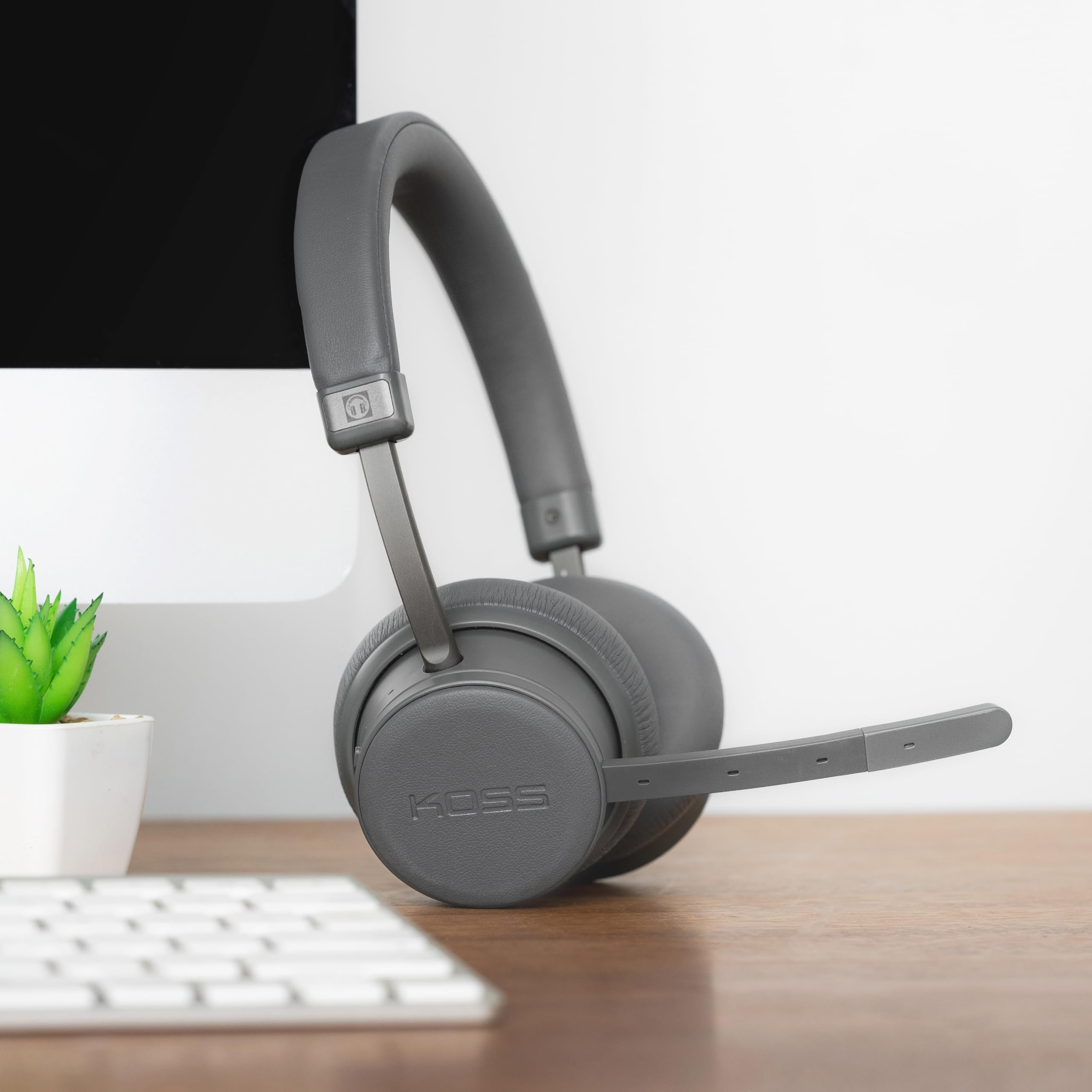 Koss CS340iBT QZ Wireless Bluetooth On-Ear Headphones with Active Noise Cancelling (2-Pack) - Perfect for Office Calls, Online Meetings & Travel - Black