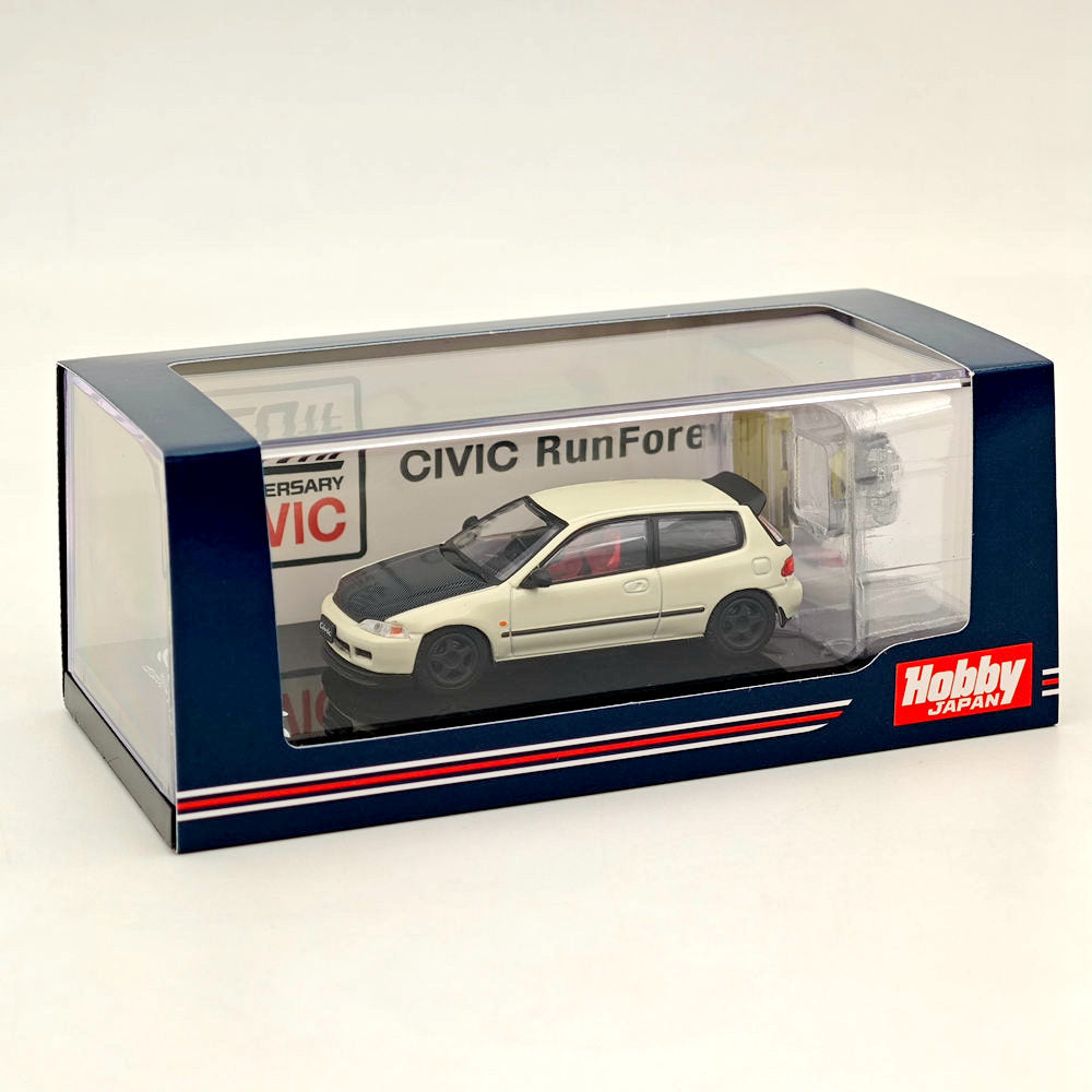 1/64 Honda CIVIC EG6 JDM Style Custom Diecast Model Car with Engine Display - White HJ642017AW - Collectible Diecast Vehicle for Car Enthusiasts & Hobbyists (Perfect for Display, Gifts, and Model Car Collections) Ships from USA