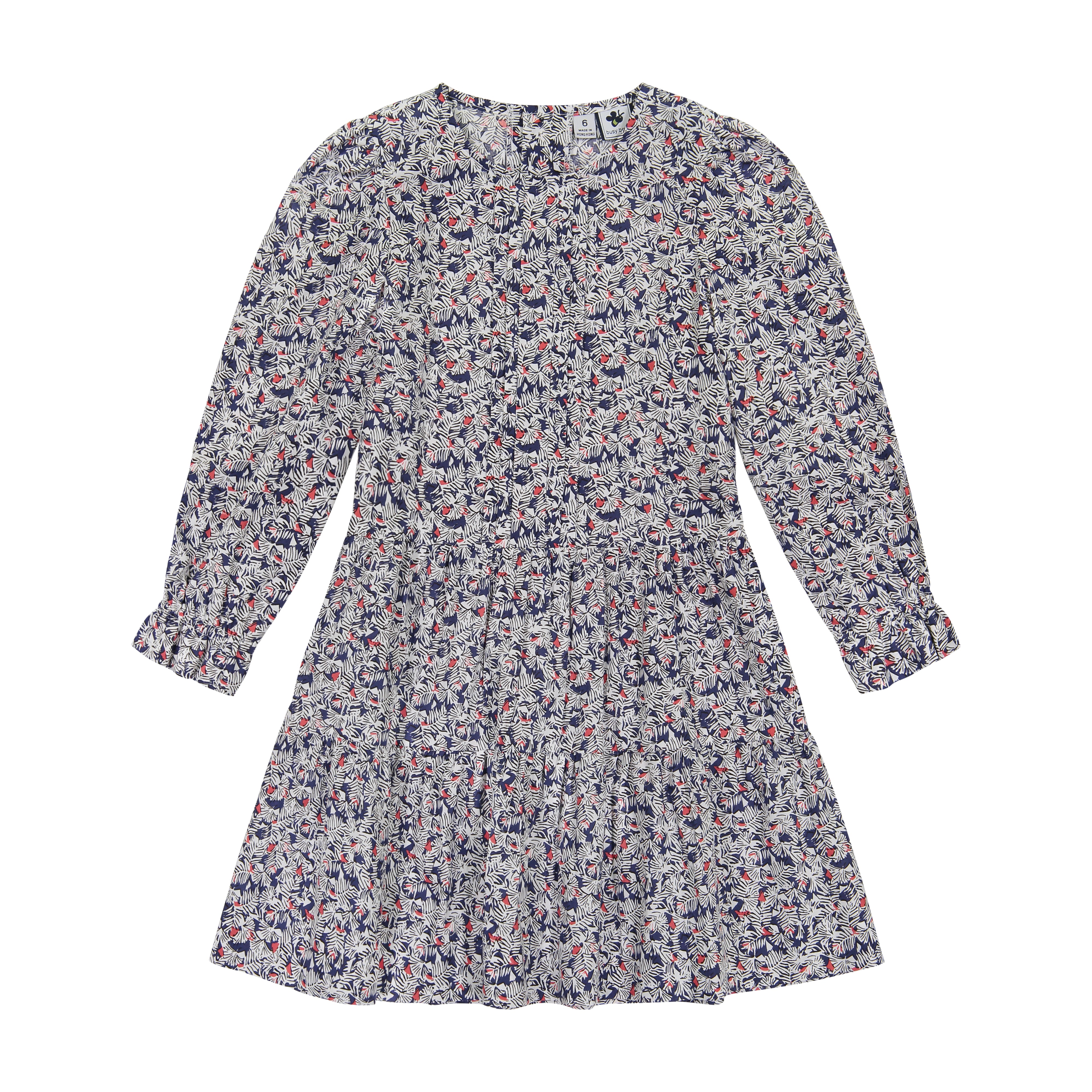 Poppy Girls Drop Waist Floral Print Dress - Elegant Abstract Floral Design for Women & Girls | Perfect for Parties, Weddings & Special Occasions