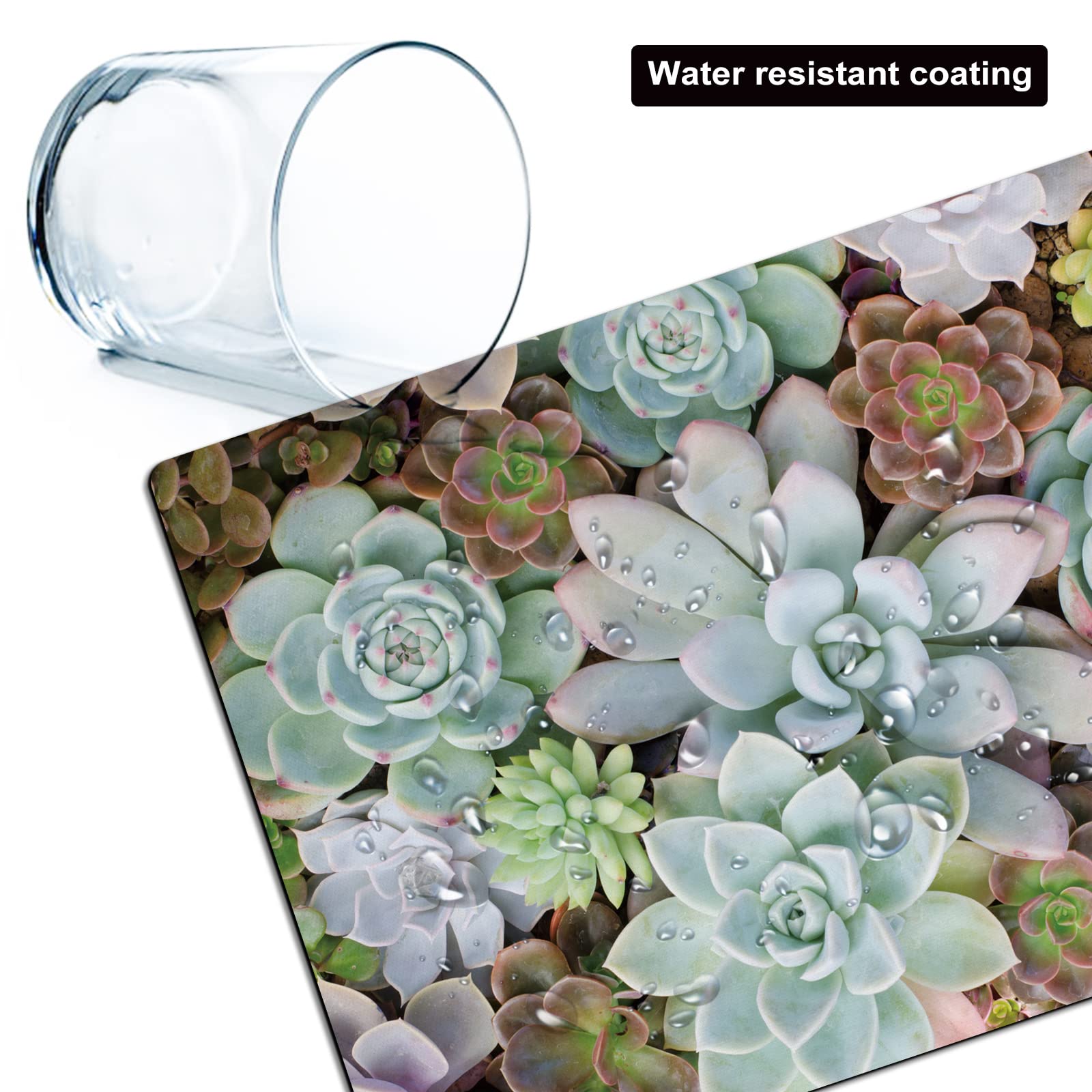 Cute Mini Mouse Pad for Wireless Mouse & Laptop - 5.5x7 Inch Portable Travel Mousepad with Succulent Design | Perfect Computer Accessory for Women, Office & Home Use