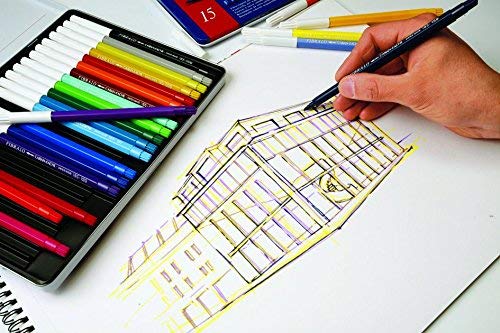 **Caran d'Ache Fibralo Markers Set of 15 - Premium Artist Markers for Drawing, Sketching & Illustration (185.315) - Ideal for Professionals & Hobbyists**