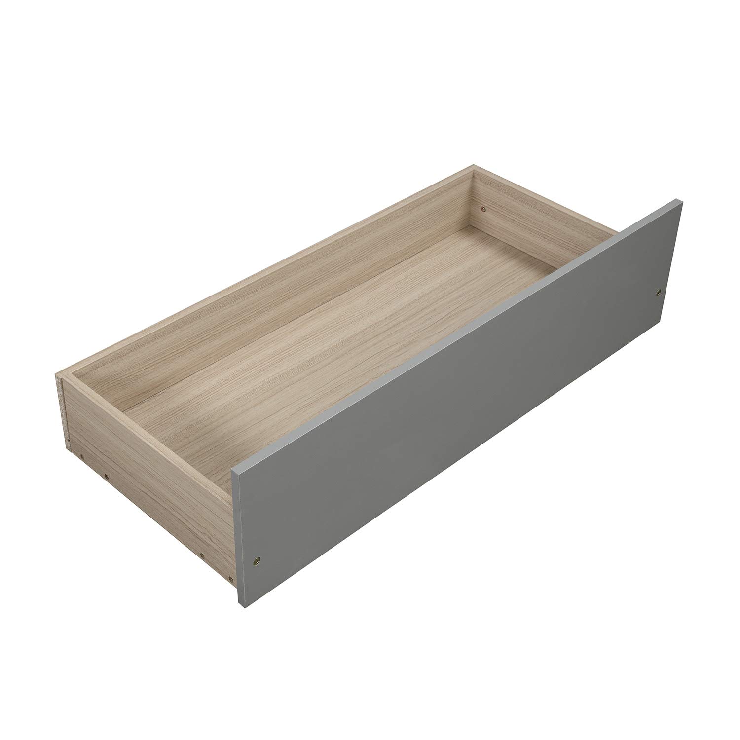 Harper & Bright Designs Twin Storage Bed Frame with 2 Drawers & Headboard - Solid Wood Platform Bed for Kids & Teens, Grey - Perfect for Small Bedrooms & Dorm Rooms