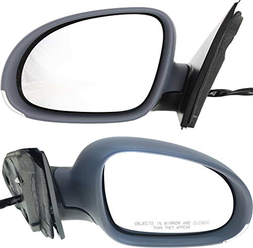 Power Heated Side Mirrors with Turn Signal & Puddle Light for 2005-2010 Volkswagen Jetta 5th Gen Sedan - Driver & Passenger Replacement - Perfect for Winter Driving & Night Visibility