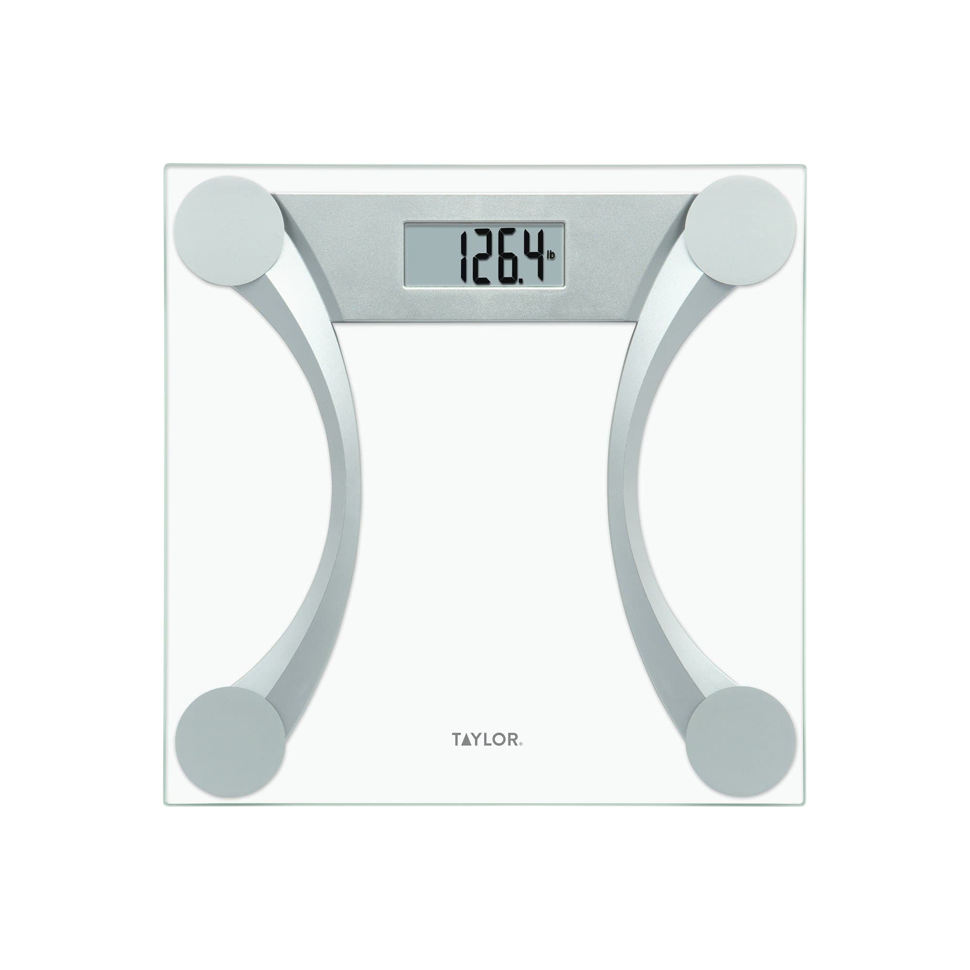 Accurate Clear Glass Digital Bathroom Scale with LED Display & Metallic Frame - Perfect for Home, Gym, and Weight Tracking
