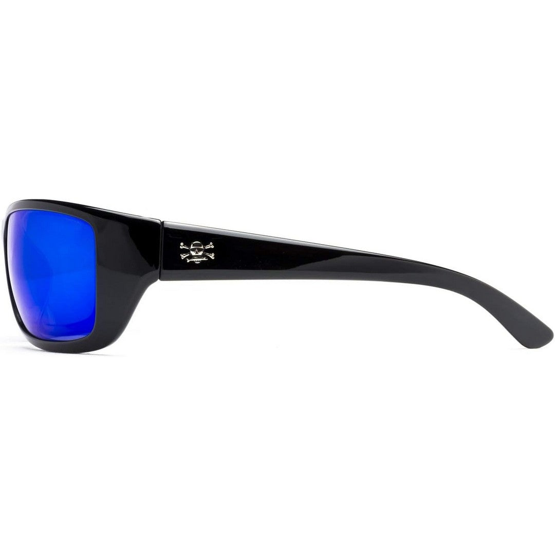 Polarized Sunglasses for Men & Women - Black Frame Blue Mirror Lens for Sports, Driving, Cycling - UV Protection & Anti-Glare for Outdoor Activities