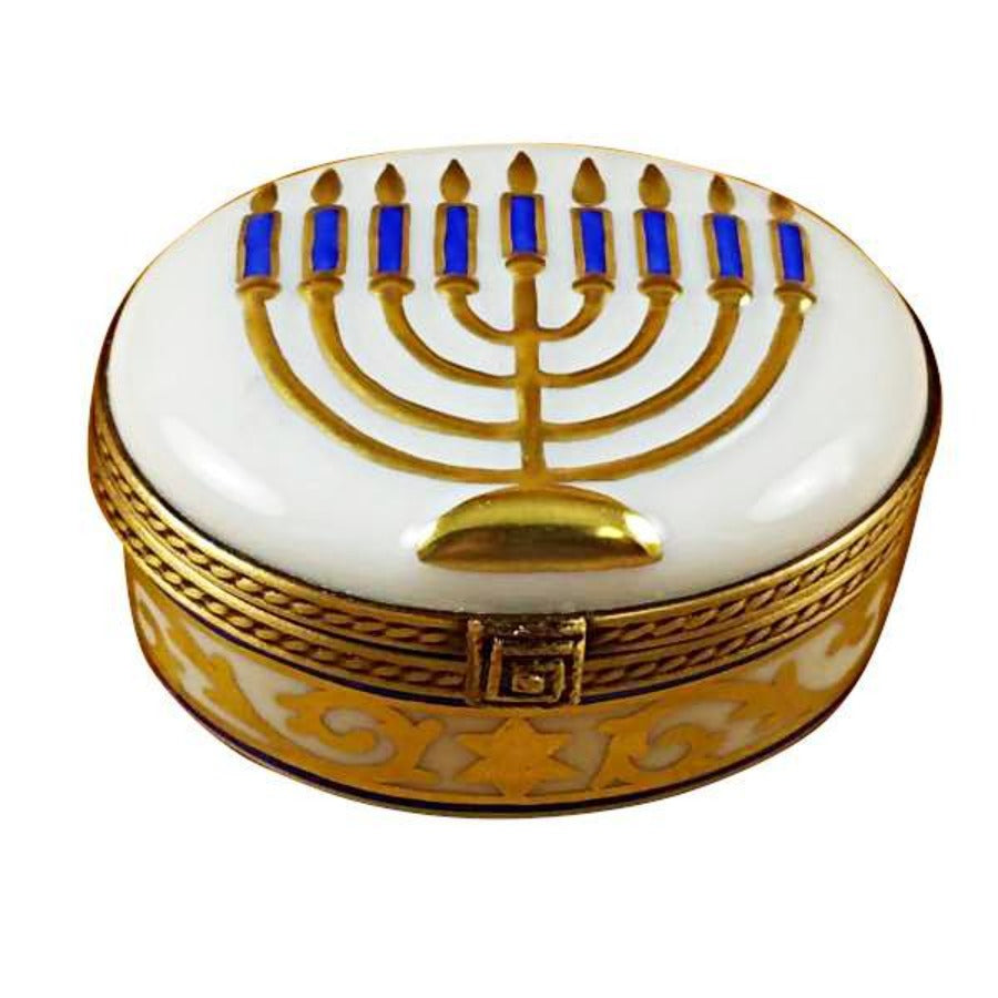Elegant White Menorah for Hanukkah - Traditional Jewish Candle Holder for Home & Holiday Decor