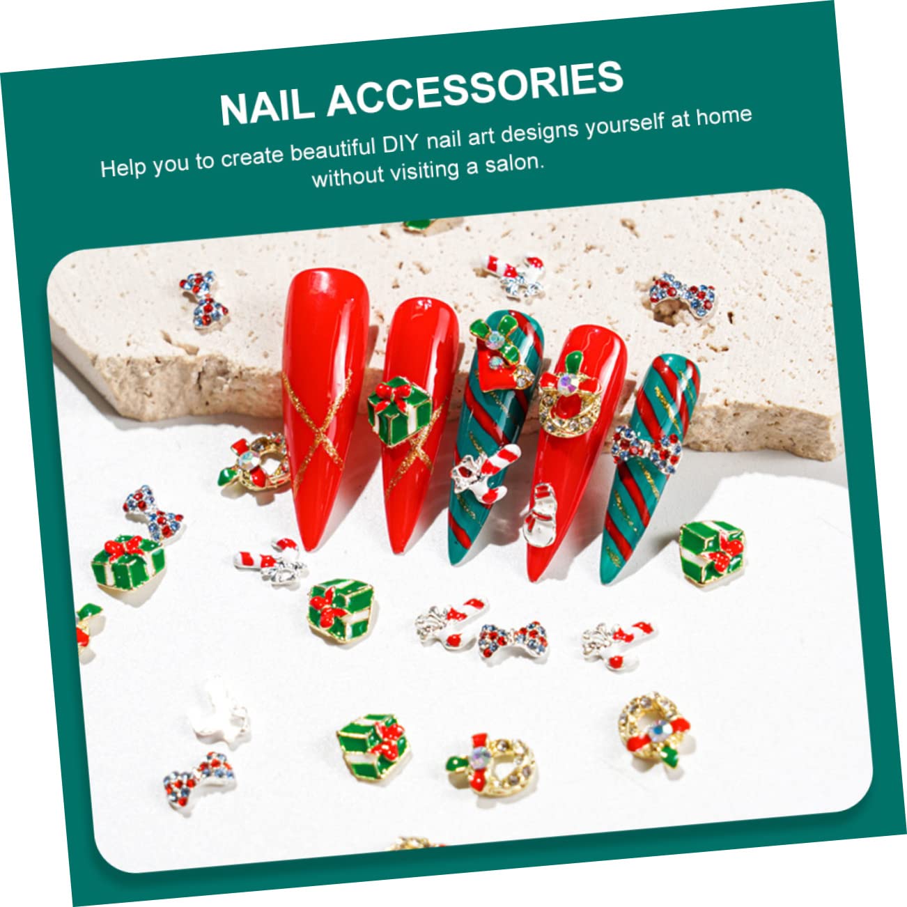 Beavorty Christmas Nail Decorations Set - 15pcs Alloy Nail Art Charms for DIY Manicure | Holiday Nail Accessories for Women | Perfect for Xmas Parties, Gift Giving & Home Nail Salon