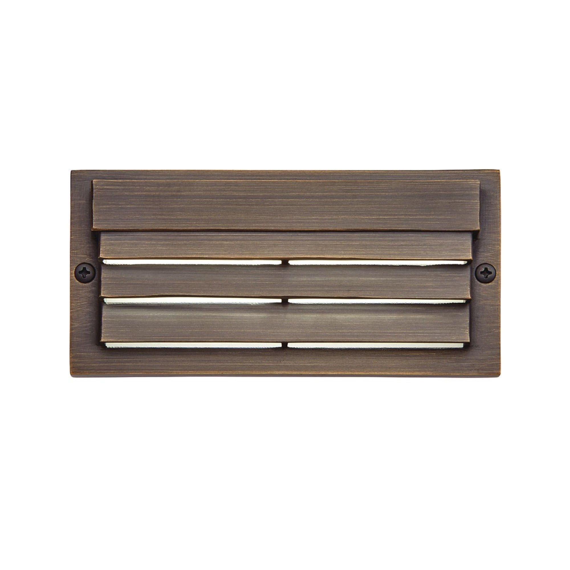 12V 6 LED Louvered Step Light 2700K Warm White, Textured Architectural Bronze Finish - Perfect for Staircase, Pathway, Deck, and Outdoor Landscape Lighting