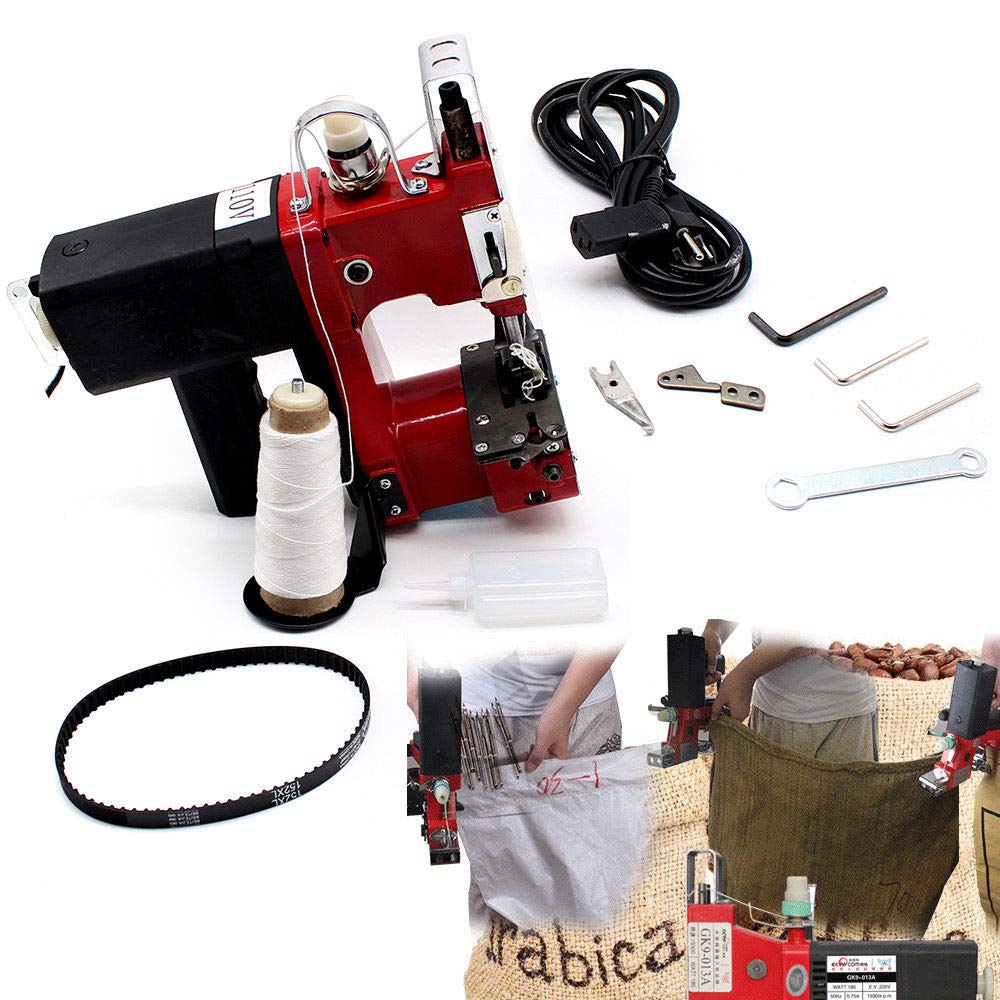 110V Industrial Bag Closer Sewing Machine - Portable Electric Stitcher for Knitted & Woven Bags, Snakeskin Sacks - Perfect for Packaging, Sealing & Closing Operations in Warehouses & Factories