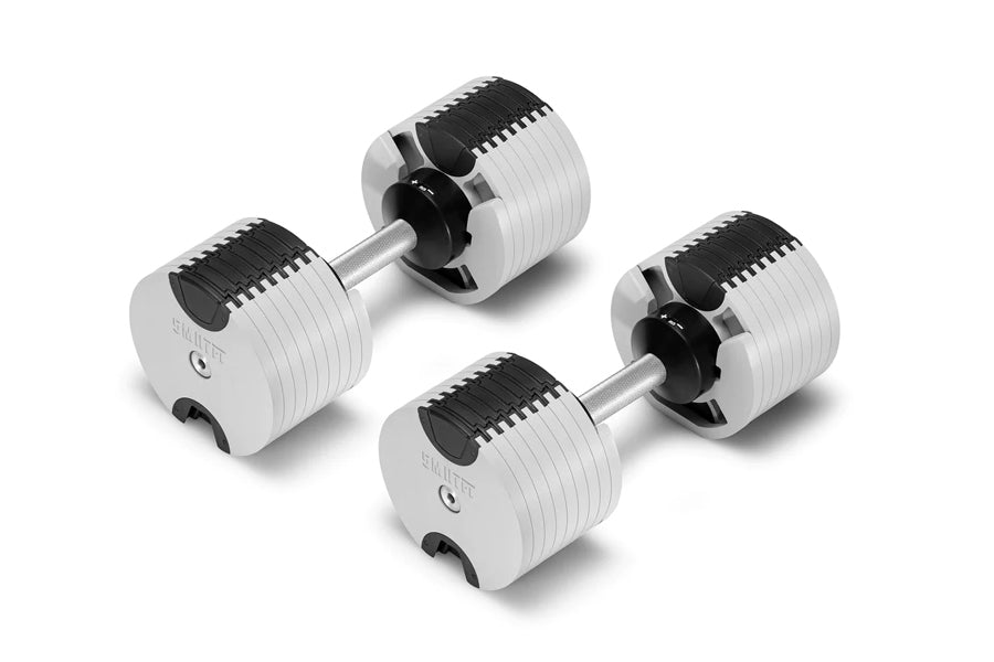 NÜOBELL 80lb Adjustable Dumbbells Set (Ash) - Premium Home Gym Equipment for Strength Training, Weight Lifting & Fitness Workouts