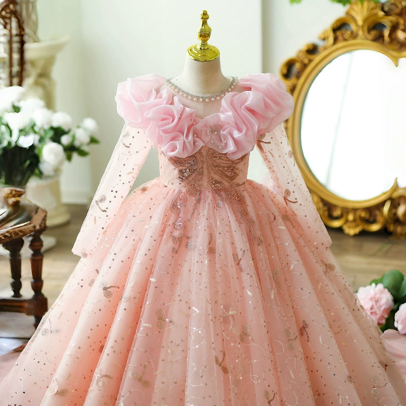 Elegant Baby Girl Princess Dress for Toddler - Puffy Sleeve Party Birthday Dress for Girls - Perfect for Birthday Parties, Pageants & Special Occasions