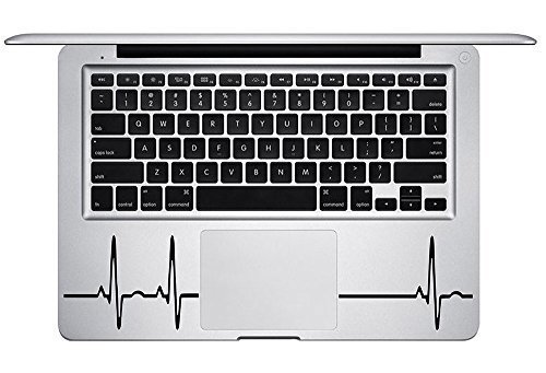 MacBook Heart Beat Trackpad Keyboard Vinyl Decal Sticker - Die-Cut Black (4.0